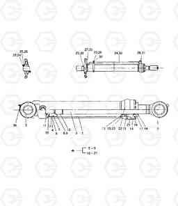 6660 BUCKET CYLINDER-5M ARM SOLAR 280LC-3(B)   , Doosan