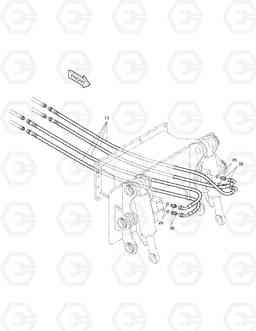 9276 FRONT DOZER PIPING SOLAR 130W-3  , Doosan