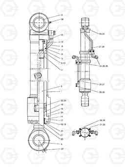 9670 BUCKET CYLINDER SOLAR 130W-3  , Doosan