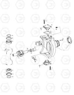 9750 STEERING KNUCKLE-FRONT AXLE SOLAR 130W-3  , Doosan