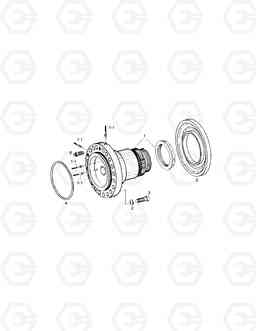 9915 HUB CARRIER-REAR AXLE SOLAR 130W-3  , Doosan