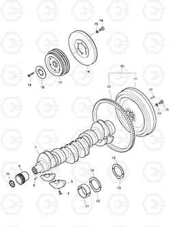 014 CRANK SHAFT SOLAR 220LC-3       , Doosan