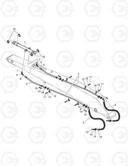 5350 FRONT PIPING(2)-6.2M ARM SOLAR 220LC-3       , Doosan