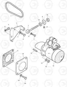 019 ELECTRIC PARTS & TACHOMETER DRIVE SOLAR 170W-3   , Doosan