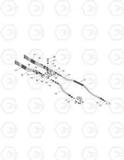 5560 FRONT OUTRIGGER PIPING(OPT.)-E.D SOLAR 170W-3   , Doosan
