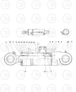 7480 DOZER CYLINDER-LH SOLAR 170W-3   , Doosan