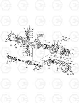 8230 HUB & STEERING KNUCKLE-FRONT AXLE SOLAR 170W-3   , Doosan