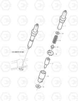 026 NOZZLE & HOLDER SOLAR 400LC-3      , Doosan