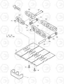 5115 TRACK SHOE ASS'Y-800G SOLAR 400LC-3      , Doosan