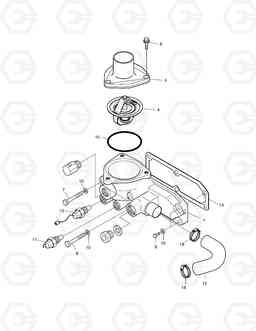 011 THERMOSTAT DD80L, Doosan