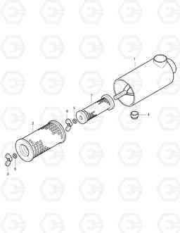 1125 AIR CLEANER(2) SOLAR 130-III    , Doosan