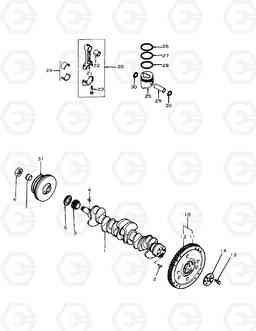 170 CRANK SHAFT SOLAR 130-III    , Doosan