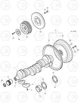 004 CRANK SHAFT SOLAR 200W-3, Doosan