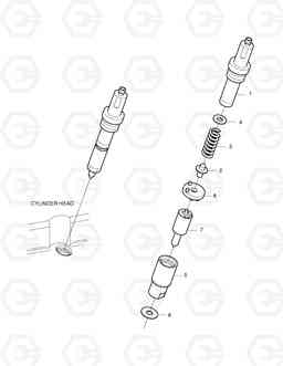 015 NOZZLE & HOLDER SOLAR 200W-3, Doosan