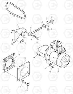 019 ELECTRIC PARTS & TACHOMETER DRIVE SOLAR 200W-3, Doosan