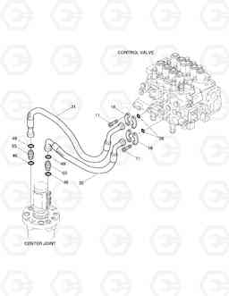 1280 MAIN PIPING(6)-DOZER SOLAR 200W-3, Doosan