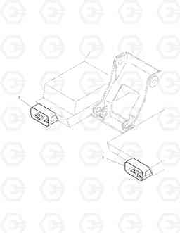 5360 HEAD LAMP BRACKET-GERMANY SOLAR 200W-3, Doosan