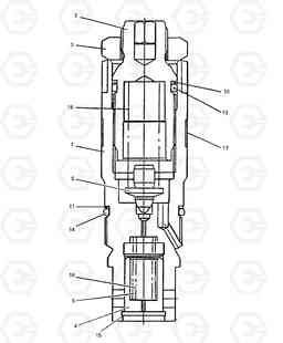 7190 RELIEF VALVE SOLAR 200W-3, Doosan