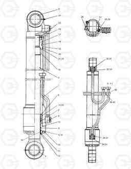 7441 BOOM CYLINDER-L.H. SOLAR 200W-3, Doosan