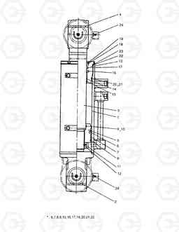 6271 DOZER CYLINDER SOLAR 70-III, Doosan