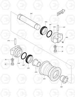 2155 LOWER ROLLER SOLAR 330-III      , Doosan