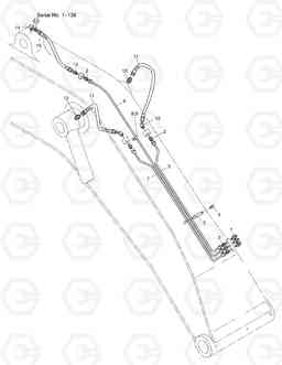 3130 FRONT LUBRICATION PIPING SOLAR 330-III      , Doosan