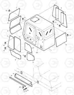 5210 WINDOW GUARD ASS'Y SOLAR 330-III      , Doosan