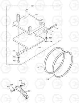 032 AIR COMPRESSOR MOUNTING SOLAR 450-III, Doosan