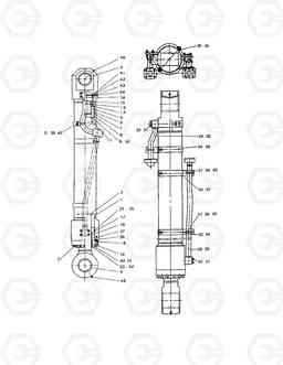 6651 ARM CYLINDER-2.9M ARM SOLAR 450-III, Doosan