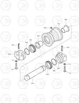 2160 LOWER ROLLER SOLAR 170-III, Doosan