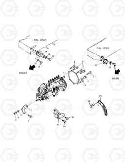 250 ENGINE FOOT HANGER & FIXING PARTS SOLAR 170-III, Doosan