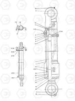 6270 BUCKET CYLINDER SOLAR 170-III, Doosan