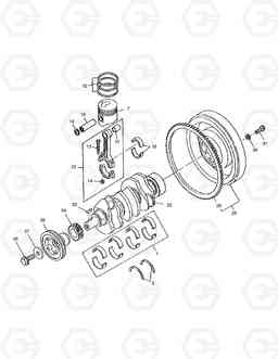 107 PISTON & CRANK SHAFT ASS'Y SOLAR 035, Doosan