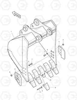 6303 BUCKET-1.1m³-H.D TYPE SOLAR 290LC-V, Doosan