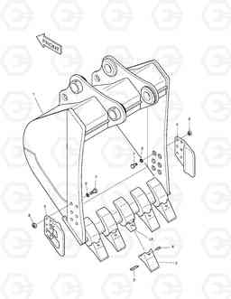 6525 BUCKET-1.1㎥-VERTICAL PIN(YUDAI) SOLAR 290LC-V, Doosan