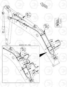 6555 BOOM PIPING-ONE WAY(JAPAN) SOLAR 290LC-V, Doosan