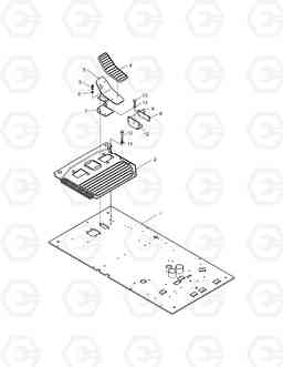 6640 FLOOR PLATE-PEDAL(BREAKER) SOLAR 290LC-V, Doosan