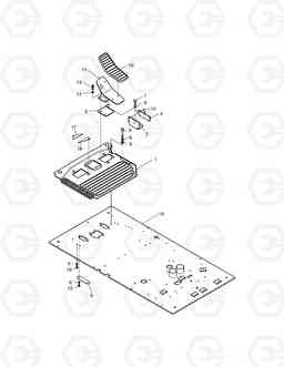 6641 FLOOR PLATE-PEDAL(BREAKER) SOLAR 290LC-V, Doosan