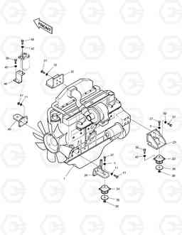 1110 ENGINE MOUNTING SOLAR 220LC-V, Doosan