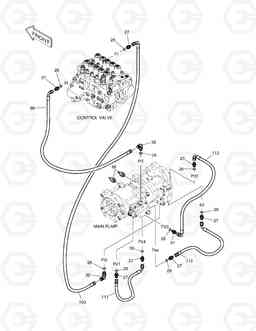 1380 PILOT PIPING(9) SOLAR 220LC-V, Doosan