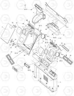 1430 HEATER COVER ASS'Y SOLAR 220LC-V, Doosan