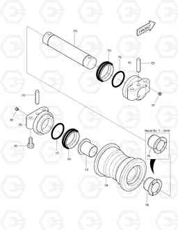 2140 LOWER ROLLER SOLAR 220LC-V, Doosan