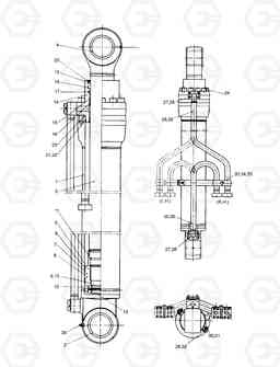 4220 BOOM CYLINDER SOLAR 220LC-V, Doosan