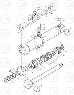 4350 BOOM CYLINDER(R.H)-L/V FOR ARTI.BOOM SOLAR 220LC-V, Doosan