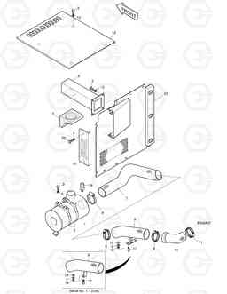 6110 AIR CLEANER ASS'Y-DUCT TYPE SOLAR 220LC-V, Doosan