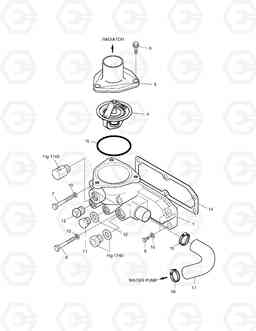 011 THERMOSTAT SOLAR 130W-V, Doosan