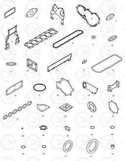 018A OVER HAUL GASKET KIT SOLAR 130W-V, Doosan