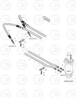 2175 STEER PIPING SOLAR 130W-V, Doosan