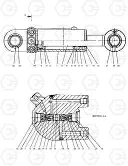 4490 OUTRIGGER CYLINDER SOLAR 130W-V, Doosan