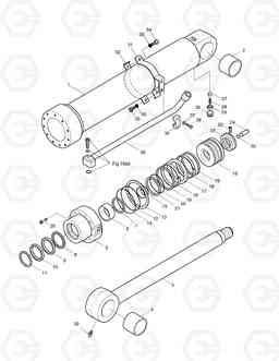 4860 ARM CYLINDER-BOOM 4.3m FOR LOCK VALVE SOLAR 130W-V, Doosan